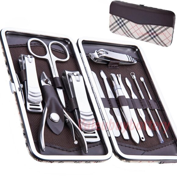 Women Men Manicure Pedicure Set Finger Toe Nail Clippers Scissors Grooming Kit - Picture 1 of 3